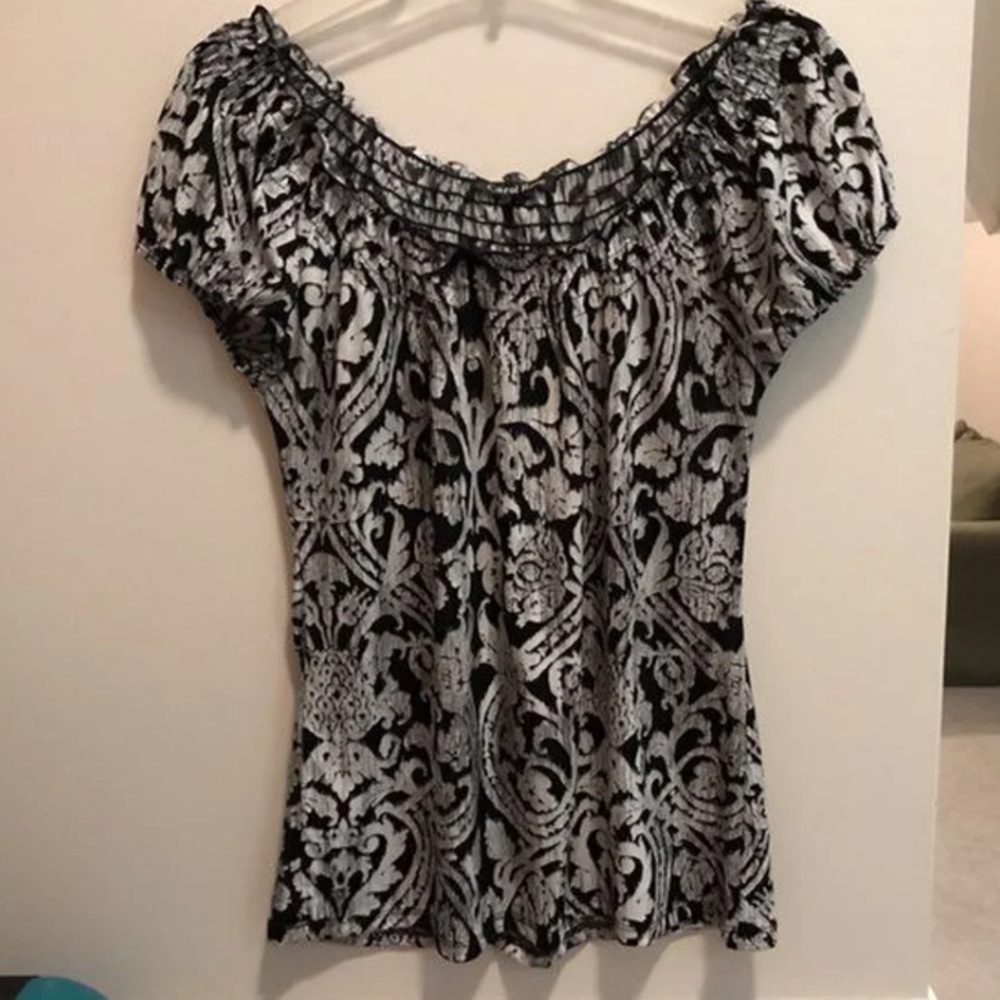 Carol Rose Black and White Blouse